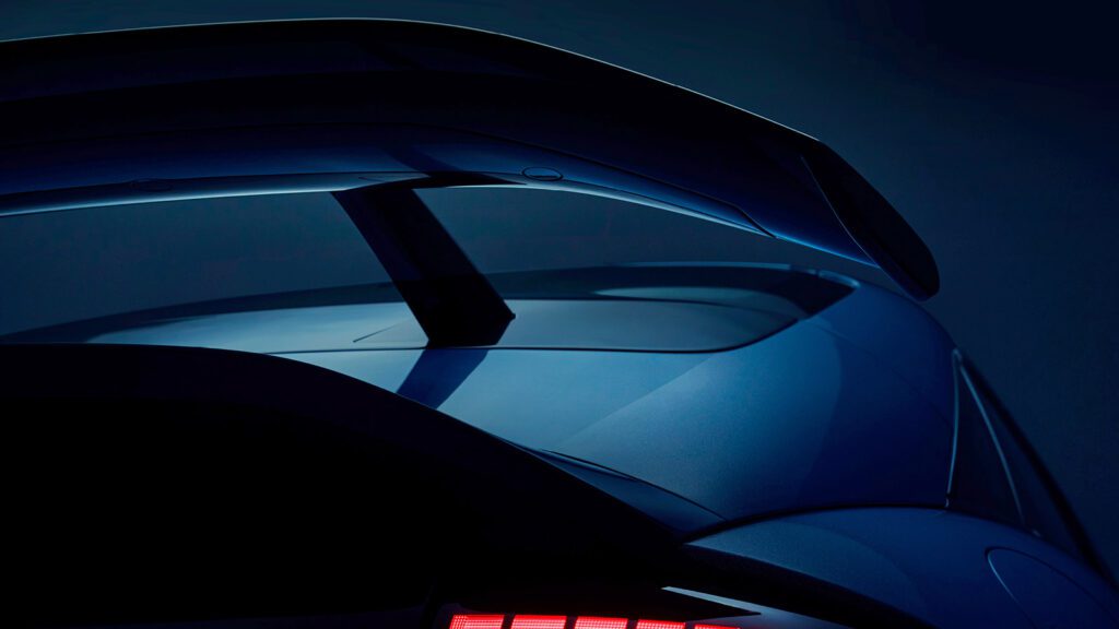 Teaser: Hyundai IONIQ 6 N spoiler EV streamliner (2025)