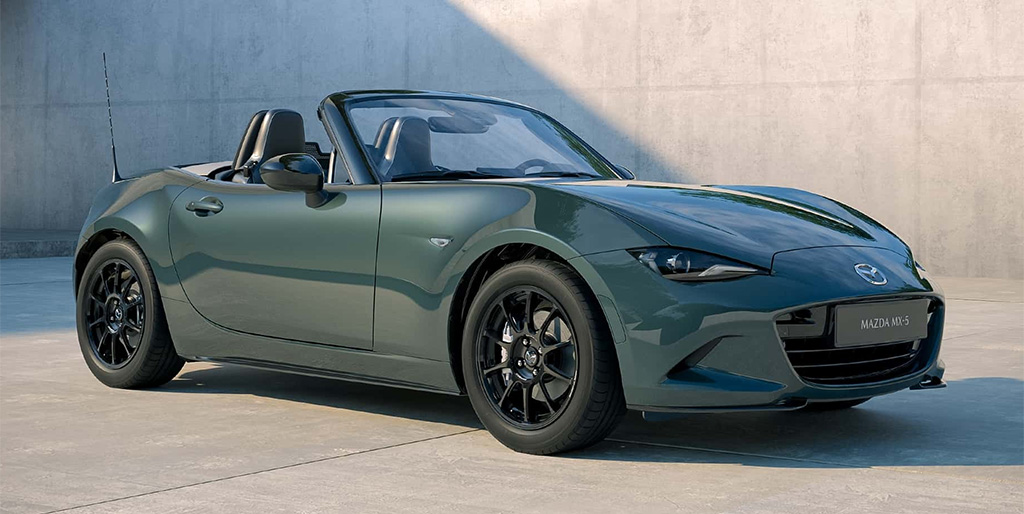 Knappe groentint en 4 extra pk voor de speelse Mazda MX-5