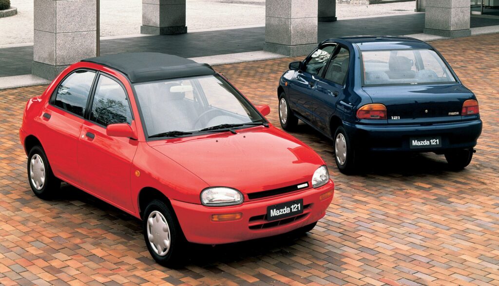 Een auto als de Mazda 121 uit 1990 is vandaag (helaas?) niet meer mogelijk